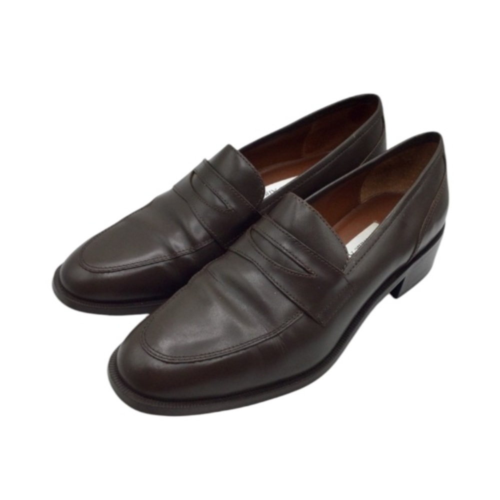 Classic Brown Leather Penny Loafers - Women